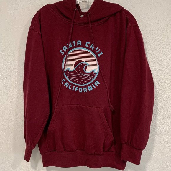 maroon santa cruz hoodie
